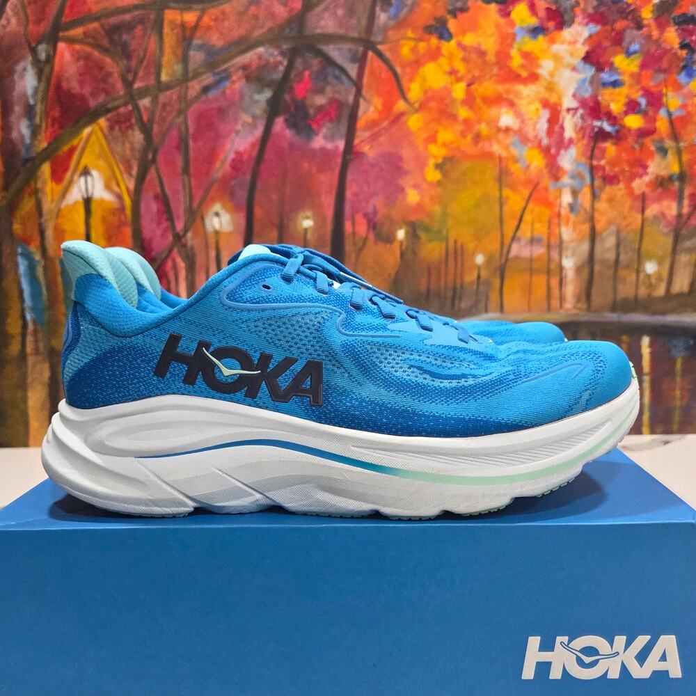 Hoka One M Clifton 10 Skyward Blue Size 12 2E Wide Men's 1162032 HSK Running - Picture 3 of 11